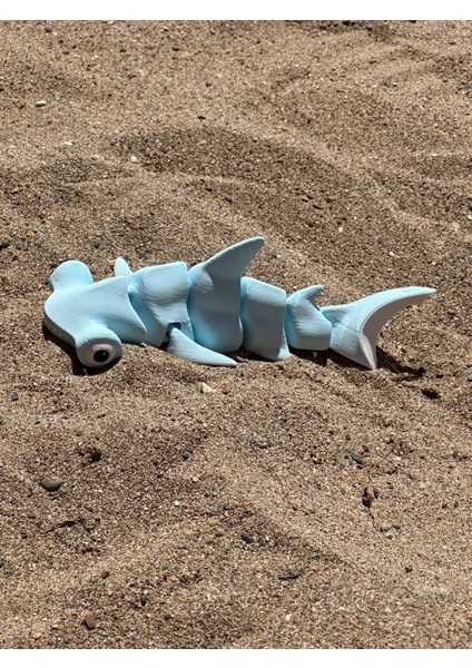 Çekiç Kafalı Köpek Balığı Figürü - Hareketli Eklemli - 14CM