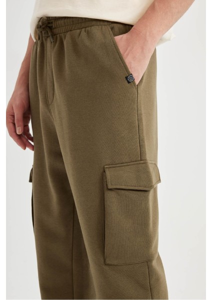 Regular Fit Jogger Eşofman Altı Kargo Cepli Basic Düz Beli Bağcıklı Lastikli Paça Y5533AZ24AU