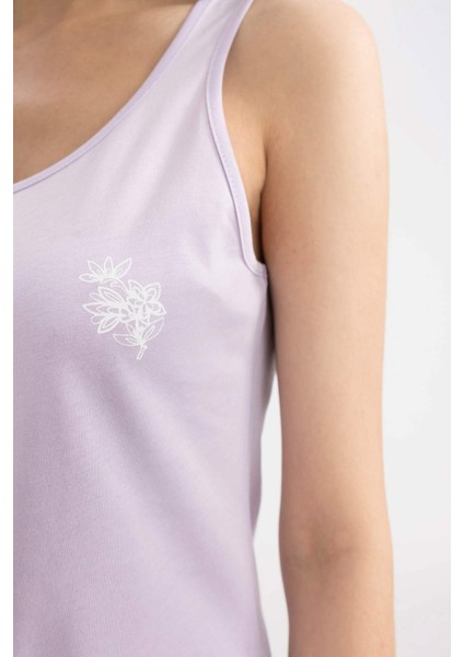 Fall in Love Pijama Takımı Askılı Üst Desenli Şort Alt C7898AX24HS