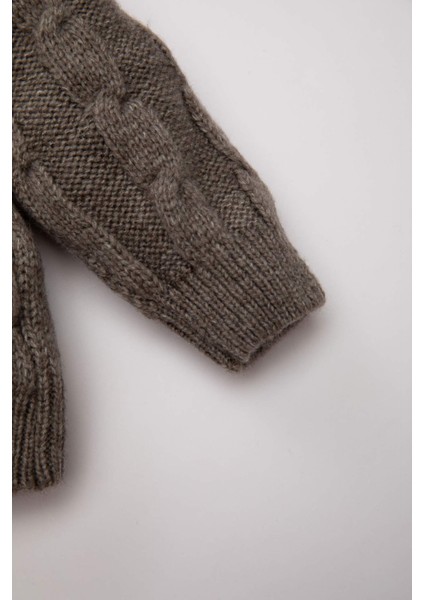 Erkek Bebek Bisiklet Yaka Triko Kazak A3854A524WN