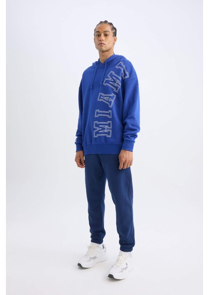 Fit NBA Miami Heat Oversize Geniş Kalıp Kapüşonlu Kalın Sweatshirt D0677AX24AU