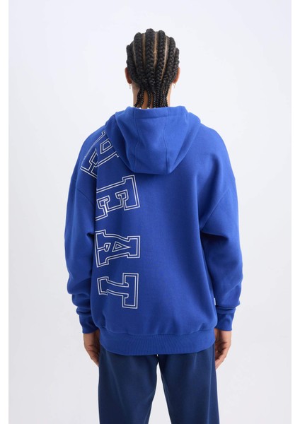 Fit NBA Miami Heat Oversize Geniş Kalıp Kapüşonlu Kalın Sweatshirt D0677AX24AU