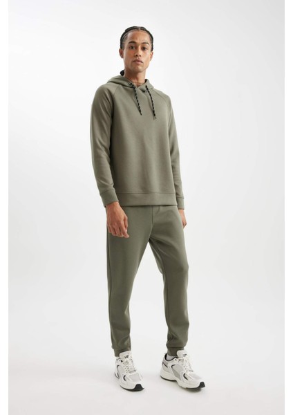 Fit Sporcu Jogger Eşofman Altı Slim Fit Dar Kesim Skuba Dalgıç Kumaş Standart Paça