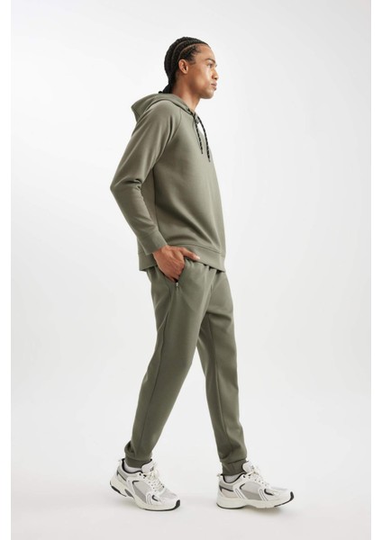 Fit Sporcu Jogger Eşofman Altı Slim Fit Dar Kesim Skuba Dalgıç Kumaş Standart Paça