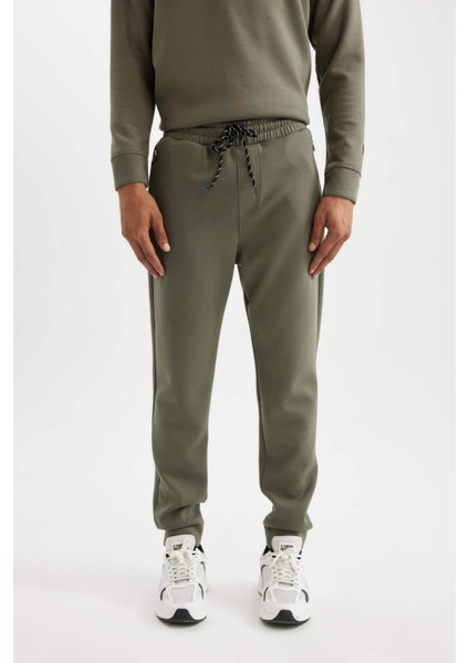 Fit Sporcu Jogger Eşofman Altı Slim Fit Dar Kesim Skuba Dalgıç Kumaş Standart Paça