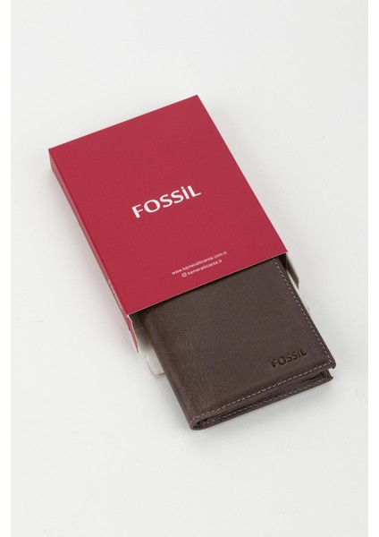 Kutulu Deri Gri Crazy Dikey Küçük Boy Erkek El Portföyü Cüzdan