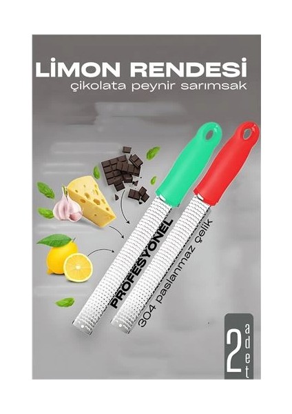 Bfs Limon Rendesi - Uzun Peynir Çikolata Sarımsak Rendesi 2 Li Set