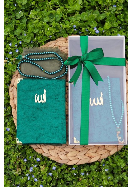 20 Adet Eşarplı Yasin Hediyelik Mevlid Seti Y201 Yeşil fiyatları