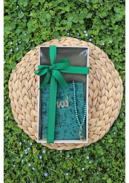 20 Adet Eşarplı Yasin Hediyelik Mevlid Seti Y201 Yeşil indirimleri