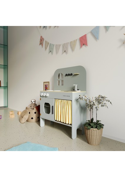 Eternal Sunshine Montessori Ahşap Mutfak Oyuncak Seti Doğal ve Güvenli Eğitici Ihlamur Yeşili fiyatları