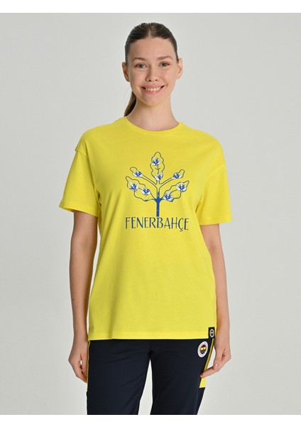 Kadın Trıbun Sarı Lacivert Palamutlu