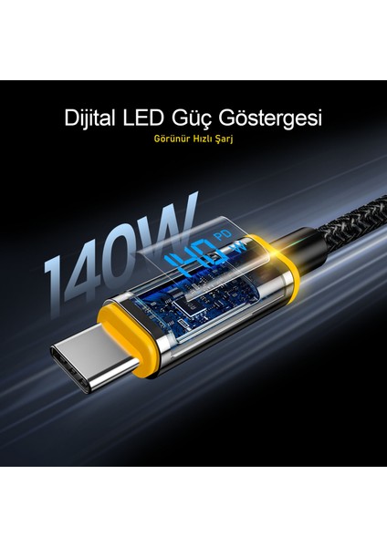 Superauto 2 Portlu Pd 65W Araç Içi Şarjı, 140W LED Ekranlı Naylon Örgülü Süper Hızlı Şarj Kablosu indirimleri