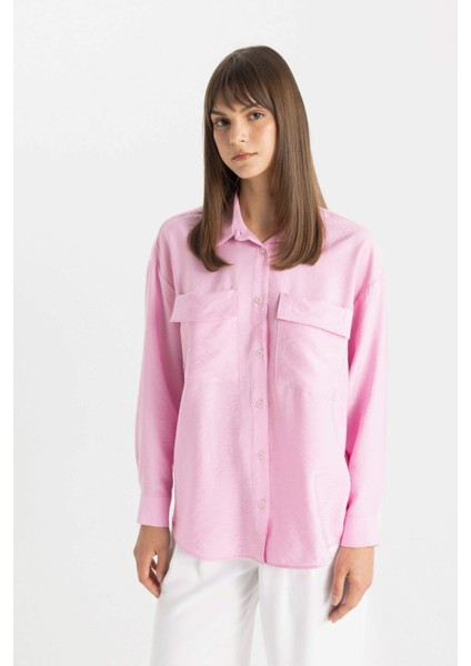 Relax Fit Uzun Kollu Tesettür Gömlek Tunik C8671AX24SM