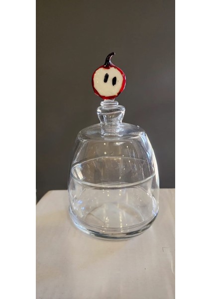 Istanbul Cam Dekor Meyve Figürlü Kapaklı Reçellik