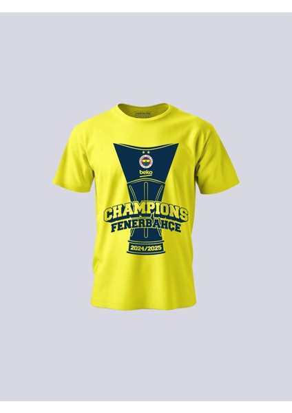 Basket Şampiyonluk Kupa Sarı Tshırt Ç