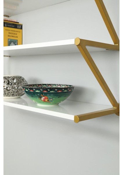 Duvara Monte Gold Boyalı Z Raflı Stand fırsatları