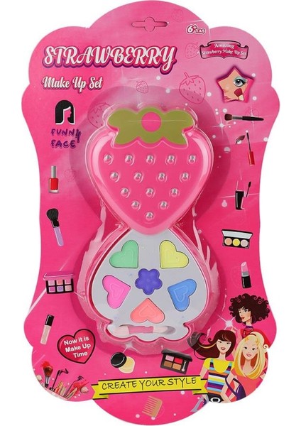 BSR146 Çilek Tekli Makyaj Seti Limon Oyuncak
