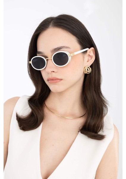 Kadın Yuvarlak Güneş Gözlüğü D0896AXNS