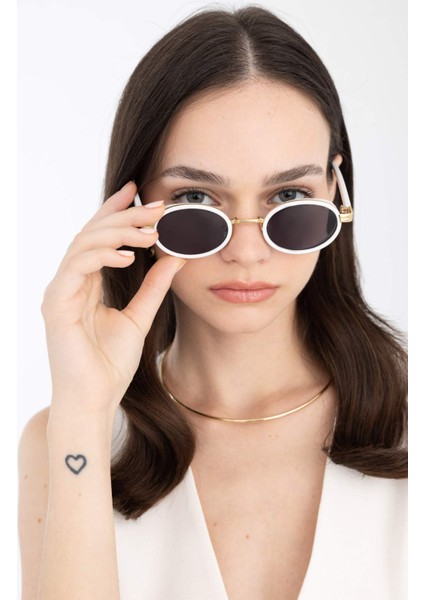 Kadın Yuvarlak Güneş Gözlüğü D0896AXNS
