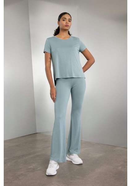 Fit Modal İspanyol Paça İnce Pantolon C0420AX24SM
