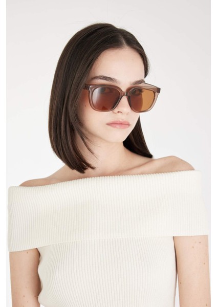 Kadın Yuvarlak Güneş Gözlüğü D0891AXNS