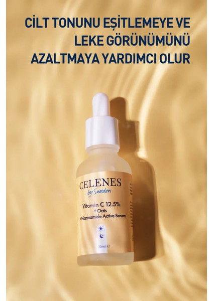 Celenes 12,5% C Vitamini + OATS + Niacinamide Yüz Serumu 30 ML indirimleri