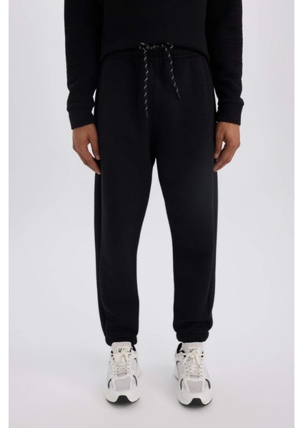 Fit Sporcu Jogger Eşofman Altı Standart Fit Beli Paçası Lastikli Basic Düz Cepli D0753AX24AU