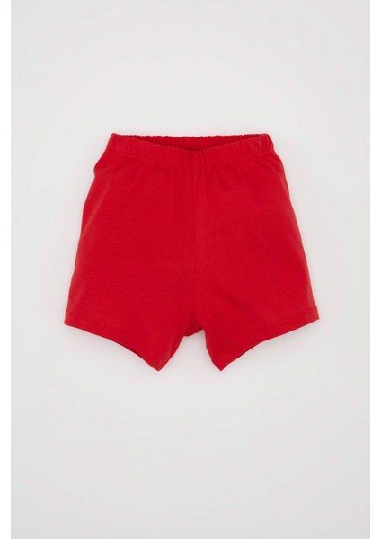 Erkek Bebek Pijama Takım Baskılı Penye Kısa Kollu Üst Beli Lastikli Şort Alt C5199A524HS