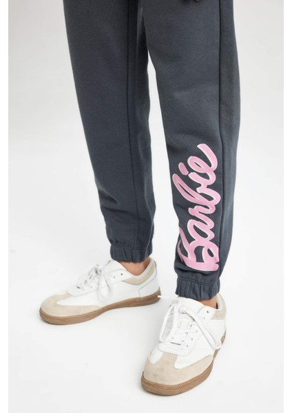 Kız Çocuk Barbie Beli Paçası Lastikli Cepli Jogger Eşofman Altı D0742A824AU