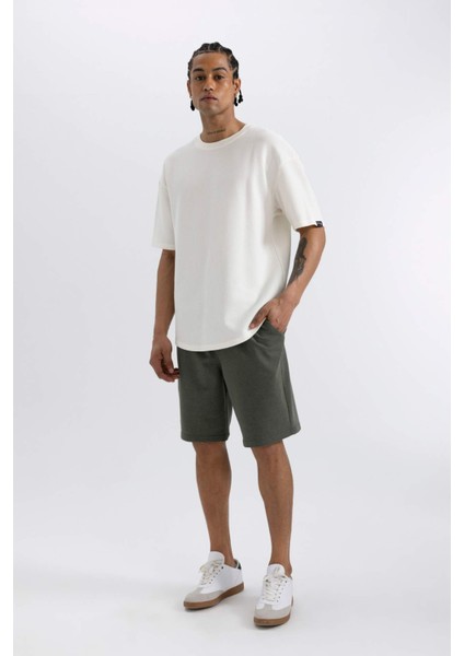 Slim Fit Dar Kesim Cepli Basic Düz Şort R3442AZ24SM