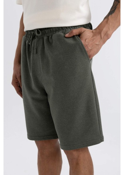 Slim Fit Dar Kesim Cepli Basic Düz Şort R3442AZ24SM