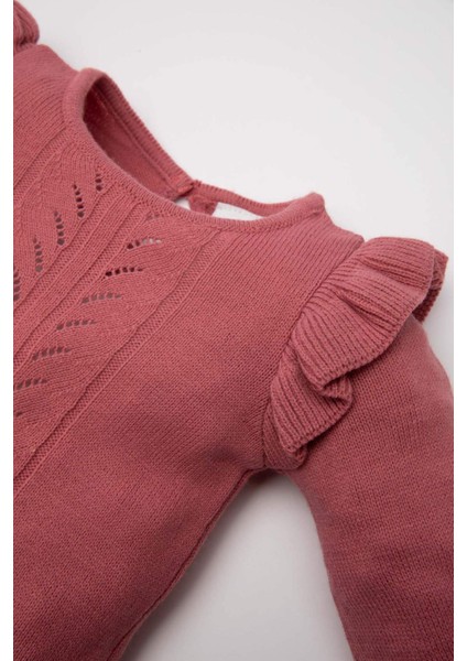 Kız Bebek Yenidoğan 3'lü Takım Uzun Kollu Çıtçıtlı Triko Body Bere Külotlu Çorap C9760A524WN