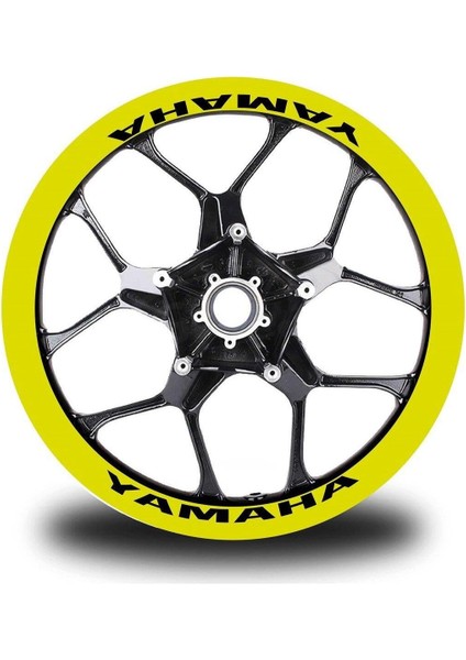 Siyah Yamaha Yazılı 8li Jant Içi Yazı Sticker Etiket