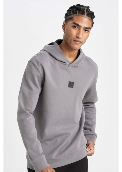 Fit Standart Fit Kapüşonlu Sporcu Sweatshirt D0925AX24AU
