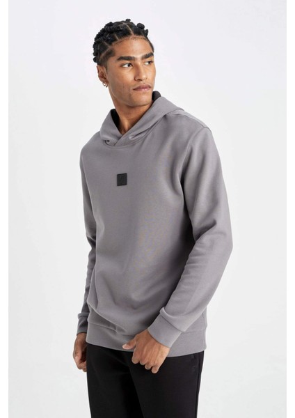 Fit Standart Fit Kapüşonlu Sporcu Sweatshirt D0925AX24AU