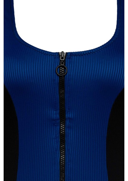 Regular Fit Fermuarlı Sörf Mayo-Fall in Love D1073AXNS