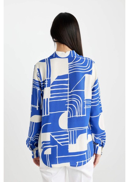 Regular Fit Desenli Uzun Kollu Gömlek I8266AZ24SP