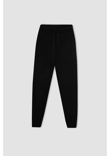 Jogger Triko Pantolon Cepli Basic Düz Beli Lastik Bağcıklı R1701AZ24WN