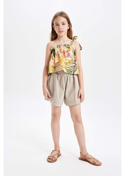 Kız Çocuk Desenli Tek Omuzlu Bluz C5222A824SM