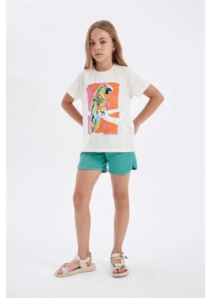 Kız Çocuk Waffle Şort D0903A824HS