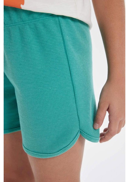 Kız Çocuk Waffle Şort D0903A824HS