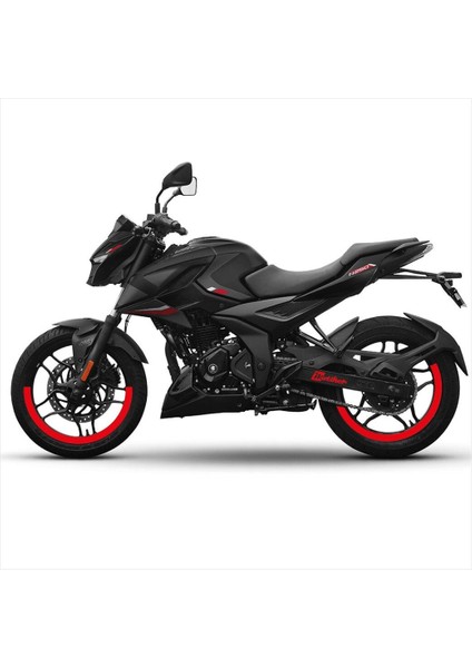 Bajaj Pulsar N250 Yarım Kaplama Jant Sticker Etiket Modeli Kırmızı