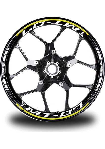 Koyu Sarı Yamaha FZ6R Takım Jant Sticker Etiket