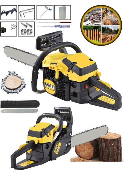 Germany Gtx Turbo Sr Benzinli Ağaç Motoru 52CC Testere Hızar Bıçkı Odun Kesim Makinası