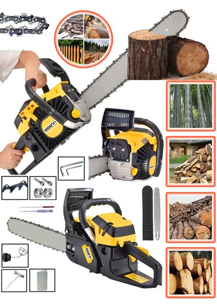 Germany Gtx Turbo Sr Benzinli Ağaç Motoru 52CC Testere Hızar Bıçkı Odun Kesim Makinası fiyatları