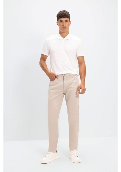 Chino Kanvas Pantolon Slim Fit Dar Kesim Pamuklu Esnek Dar Paça C9441AX24AU