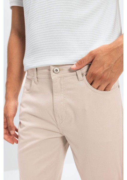 Chino Kanvas Pantolon Slim Fit Dar Kesim Pamuklu Esnek Dar Paça C9441AX24AU