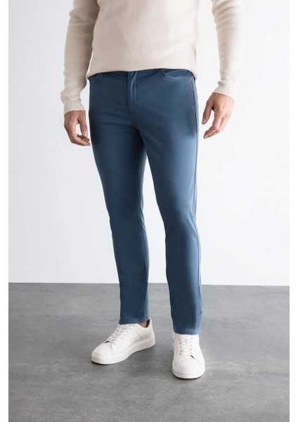 Chino Kanvas Pantolon Slim Fit Dar Kesim Pamuklu Esnek Dar Paça C9441AX24AU