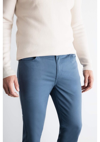 Chino Kanvas Pantolon Slim Fit Dar Kesim Pamuklu Esnek Dar Paça C9441AX24AU