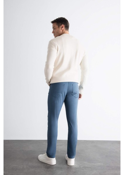 Chino Kanvas Pantolon Slim Fit Dar Kesim Pamuklu Esnek Dar Paça C9441AX24AU